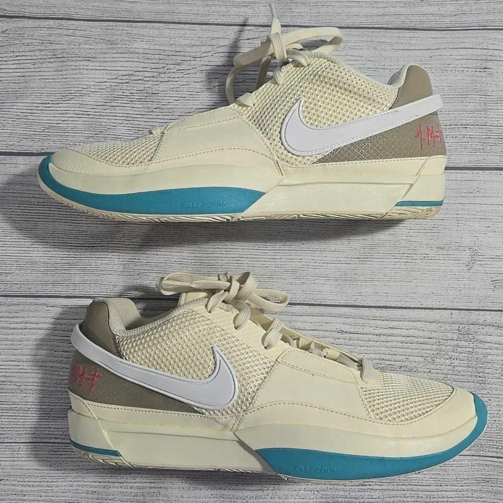 Nike Men's Ja Morant One Sneakers Khaki /  Coconut Milk Size 10